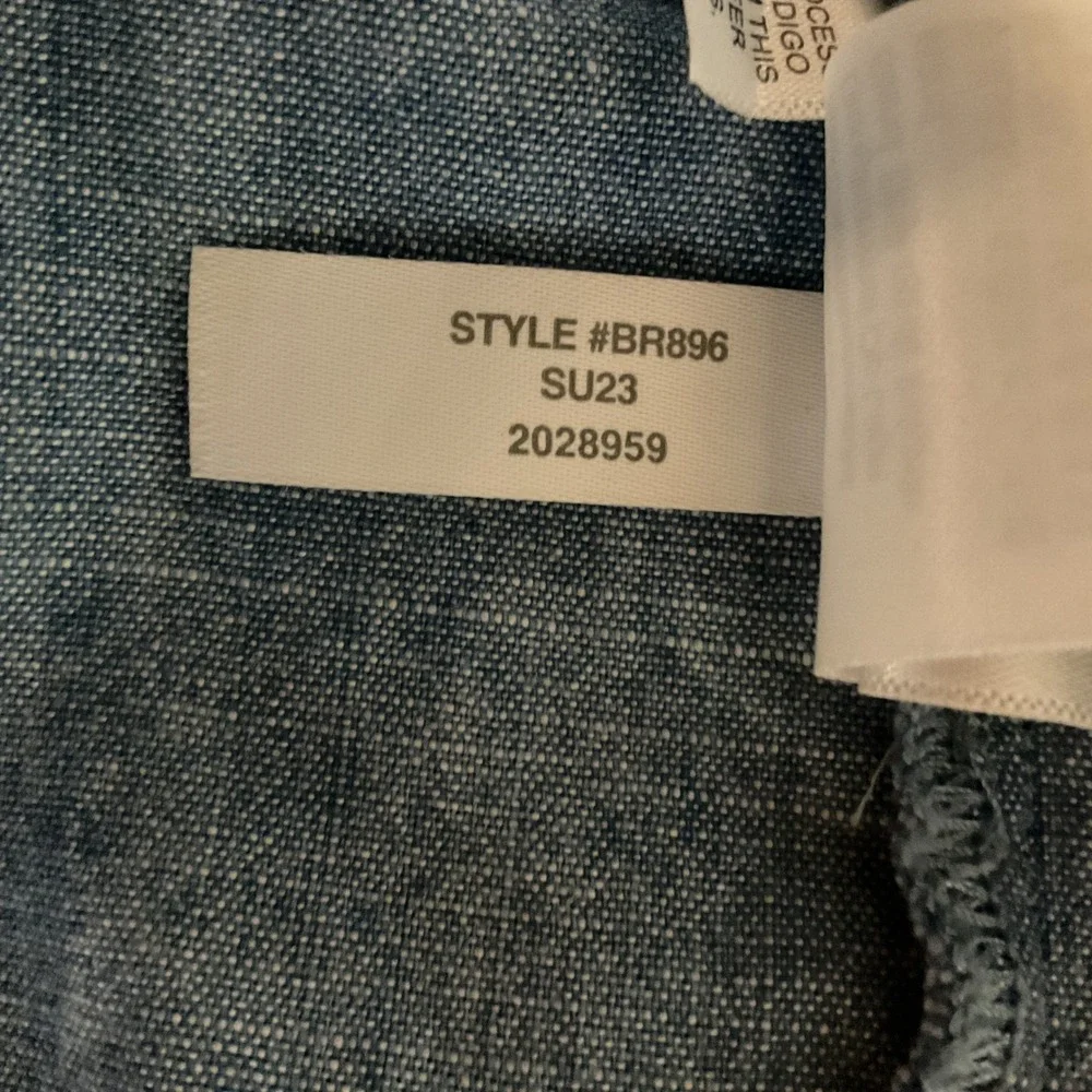 J. Crew Factory Women's Sleeveless Smocked Chambray Denim Mini Dress Size Medium